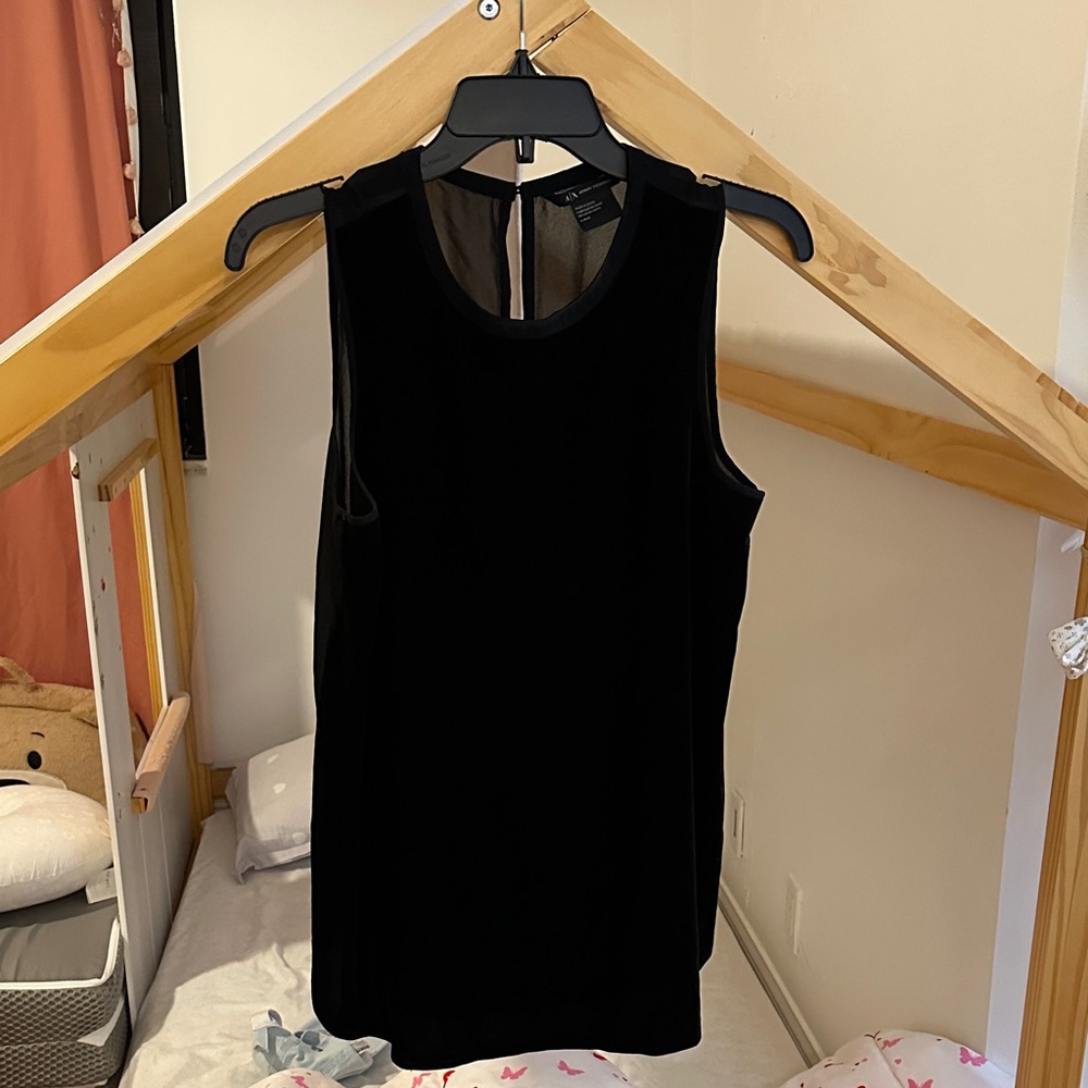 Armani Exchange Elegant Black Sleeveless Top